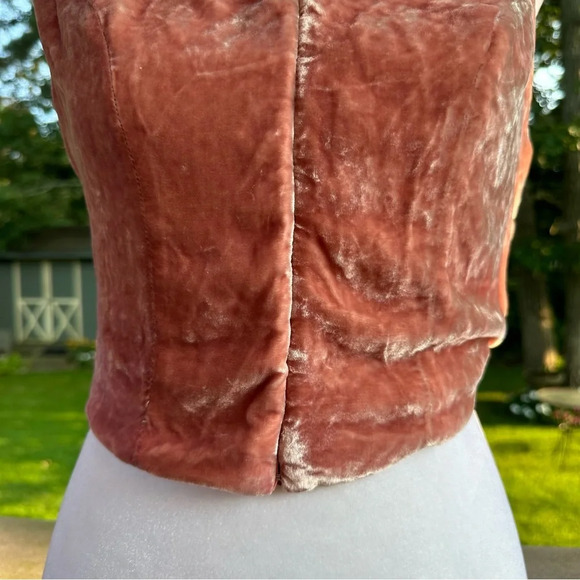 Staud Clothing Pink Velvet Marie Top Small Antique Rose - Picture 6 of 12